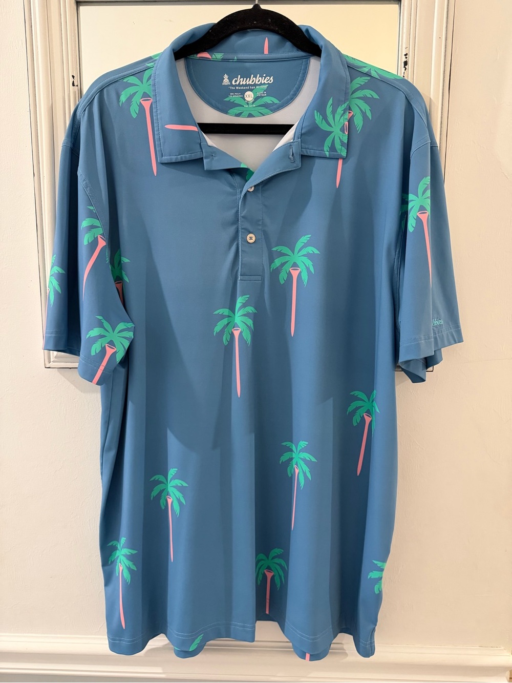 Chubbies Palm Tree Golf Tee Polo